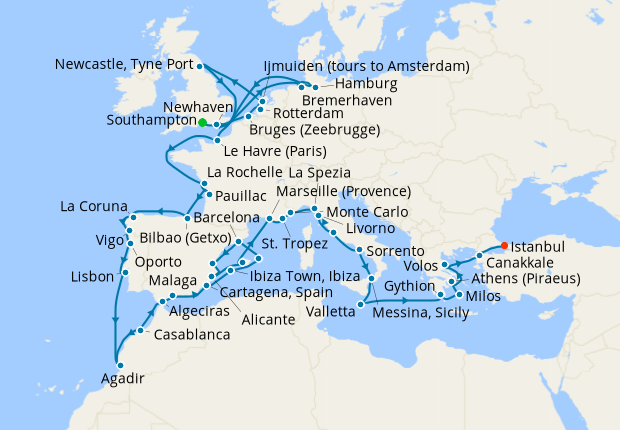 Cruise Itinerary Map