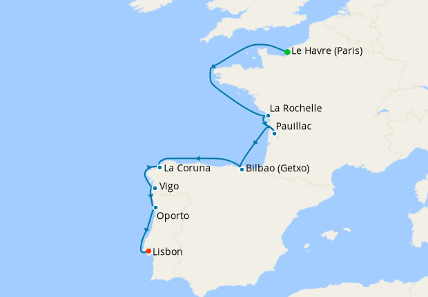 Cruise Itinerary Map
