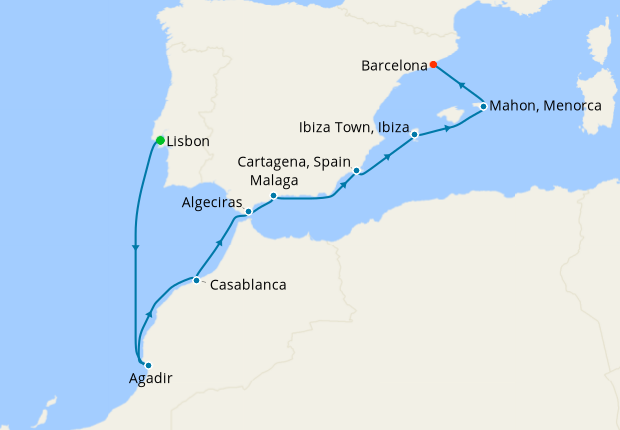 Cruise Itinerary Map