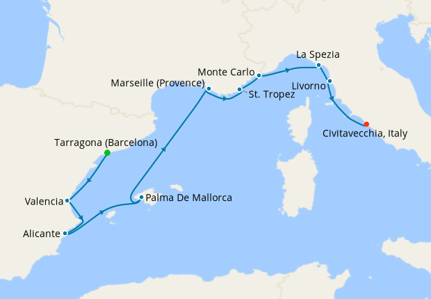 Cruise Itinerary Map