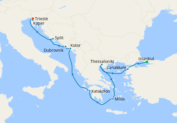 Cruise Itinerary Map