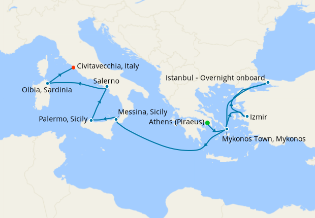 Cruise Itinerary Map