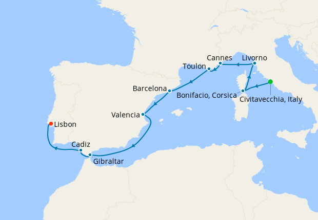 Cruise Itinerary Map