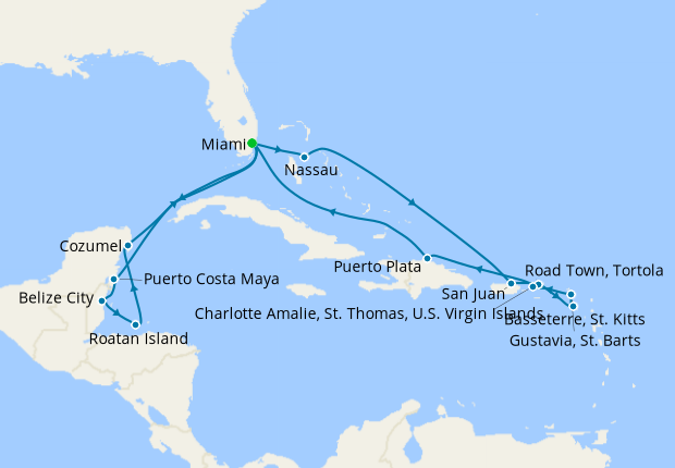 Cruise Itinerary Map