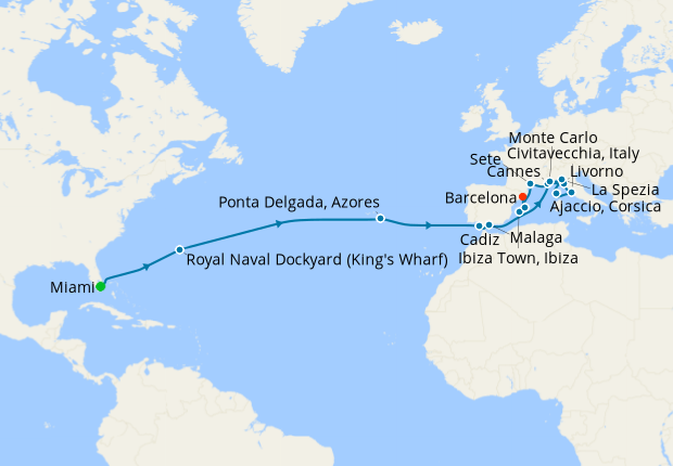 Cruise Itinerary Map