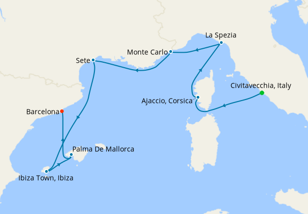 Cruise Itinerary Map