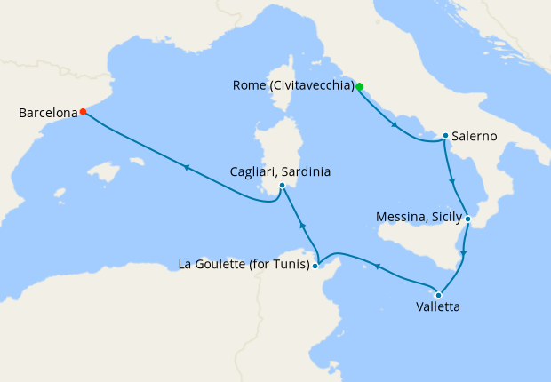 Cruise Itinerary Map