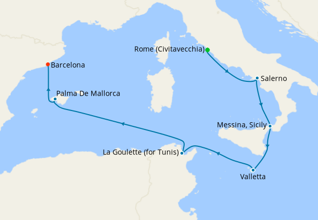 Cruise Itinerary Map