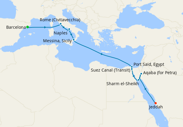 Cruise Itinerary Map