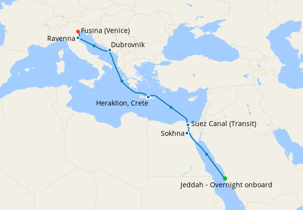 Cruise Itinerary Map