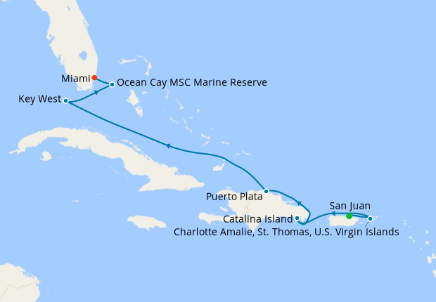 Cruise Itinerary Map