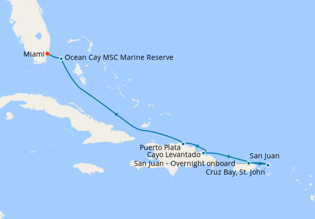Cruise Itinerary Map