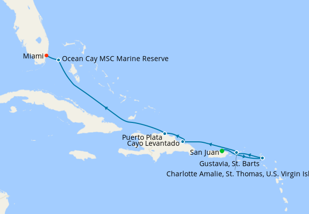 Cruise Itinerary Map