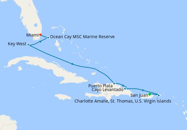 Cruise Itinerary Map