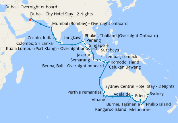 Cruise Itinerary Map