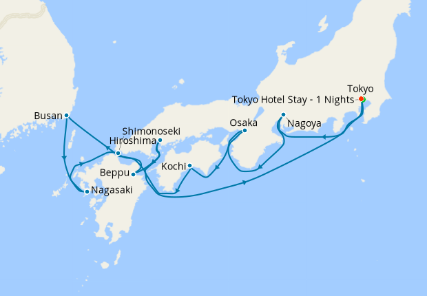 Cruise Itinerary Map