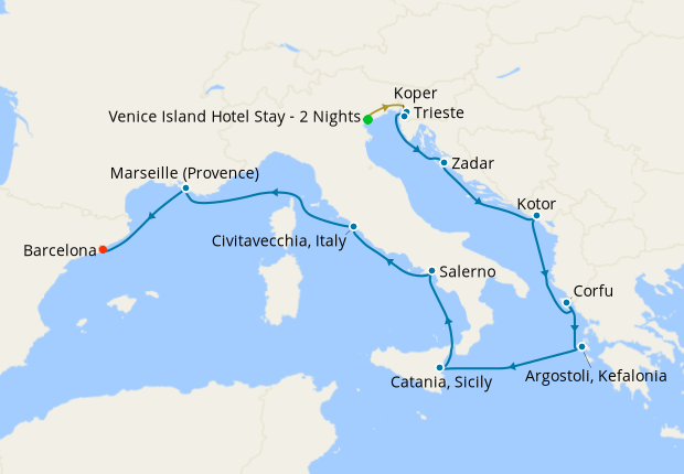 Cruise Itinerary Map