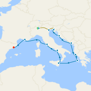 Lake Como and Venice Stays with Treasures Though Time from Trieste to Barcelona
