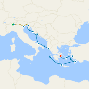 Lake Como and Venice Stays with Aegean Expedition from Trieste to Athens