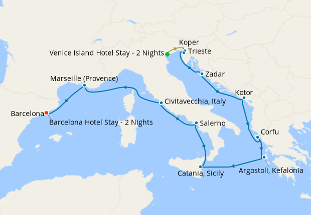 Cruise Itinerary Map