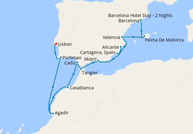 Cruise Itinerary Map