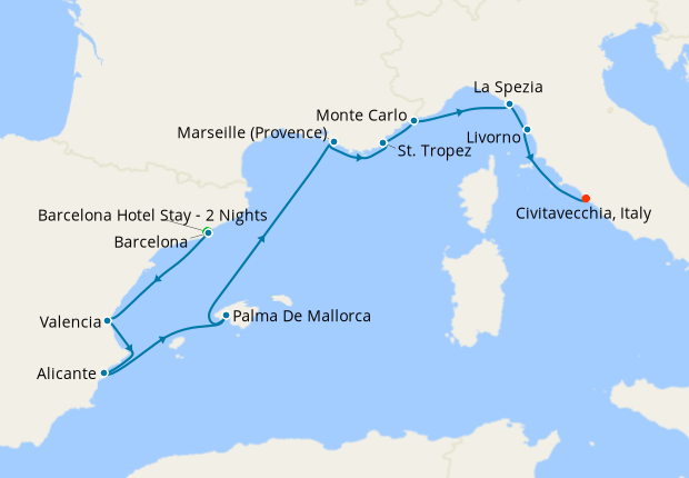 Cruise Itinerary Map