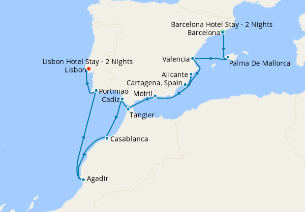 Cruise Itinerary Map