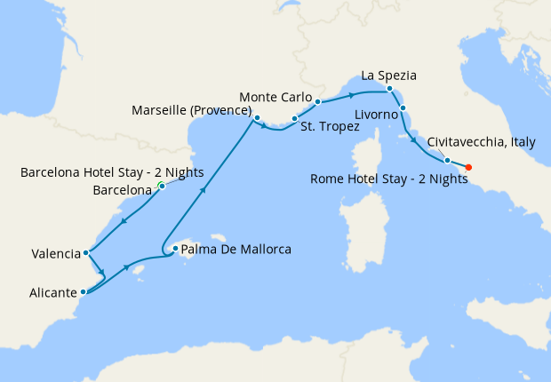 Cruise Itinerary Map