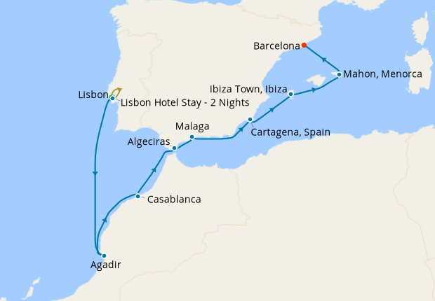 Cruise Itinerary Map