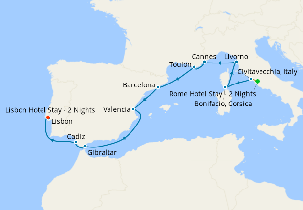Cruise Itinerary Map