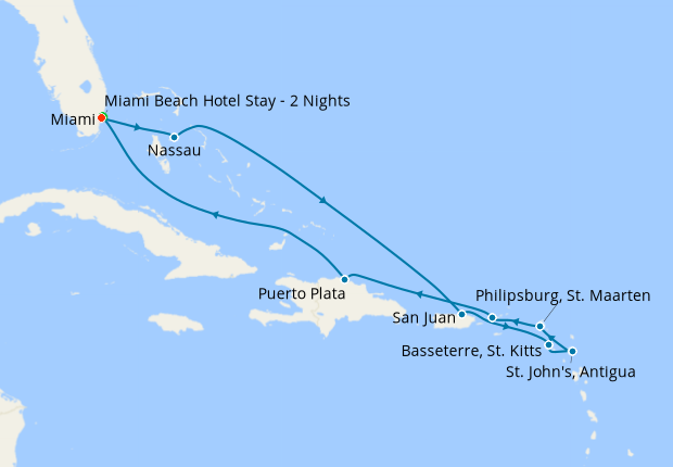 Cruise Itinerary Map
