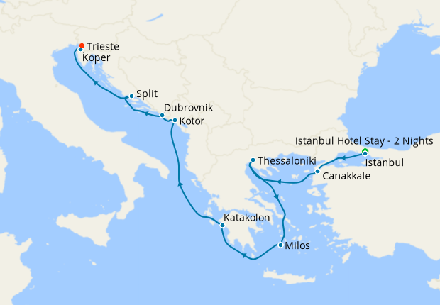 Cruise Itinerary Map