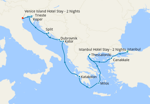 Cruise Itinerary Map