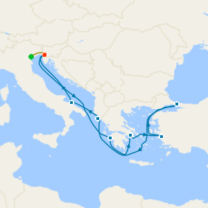 Italy, Croatia, Greece & Turkey from Trieste with Venice Stay