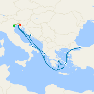 Italy, Croatia, Greece & Turkey from Trieste with Venice Stay