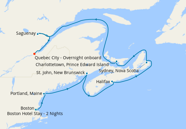 Cruise Itinerary Map