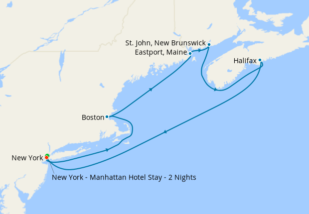 Cruise Itinerary Map