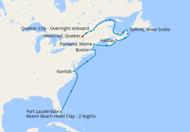 Cruise Itinerary Map