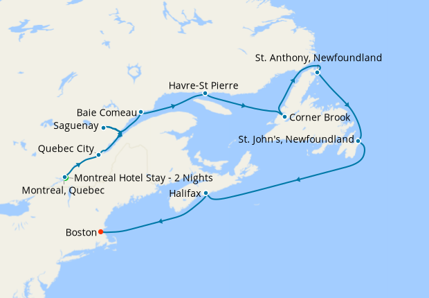 Cruise Itinerary Map
