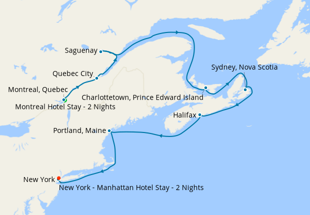 Cruise Itinerary Map