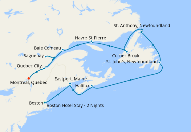Cruise Itinerary Map