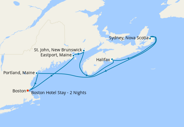Cruise Itinerary Map