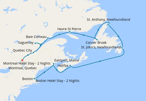 Cruise Itinerary Map