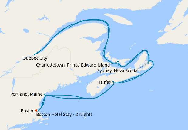 Cruise Itinerary Map
