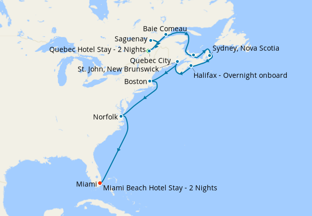 Cruise Itinerary Map