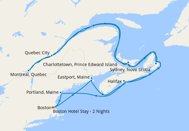 Cruise Itinerary Map