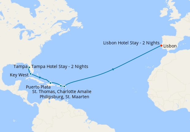 Cruise Itinerary Map