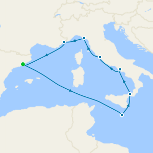 Italy, France & Malta Fly Cruise from Barcelona
