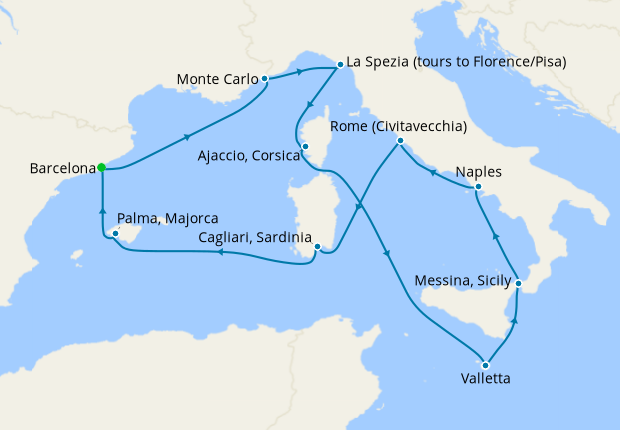 Cruise Itinerary Map