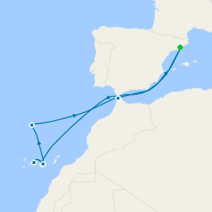 Canaries, Spain & Morocco Fly Cruise from Barcelona